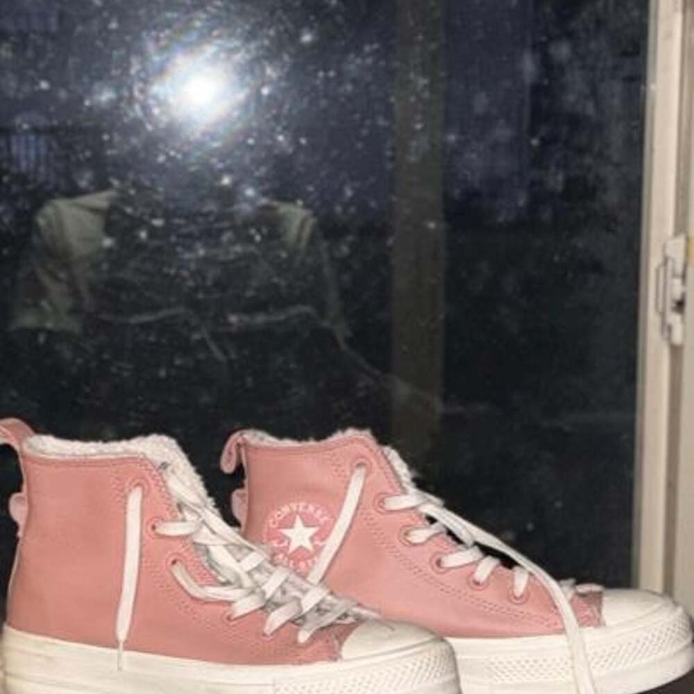 Converse Chuck Taylor All Star Move Sherpa Lined High Top Sneakers Pink US 8
